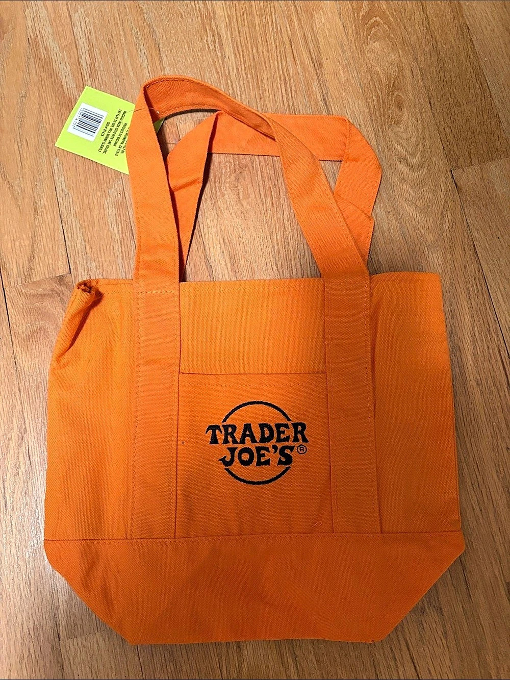 Trader Joe's Trick-or-Treat Mini Canvas Tote Bag Orange